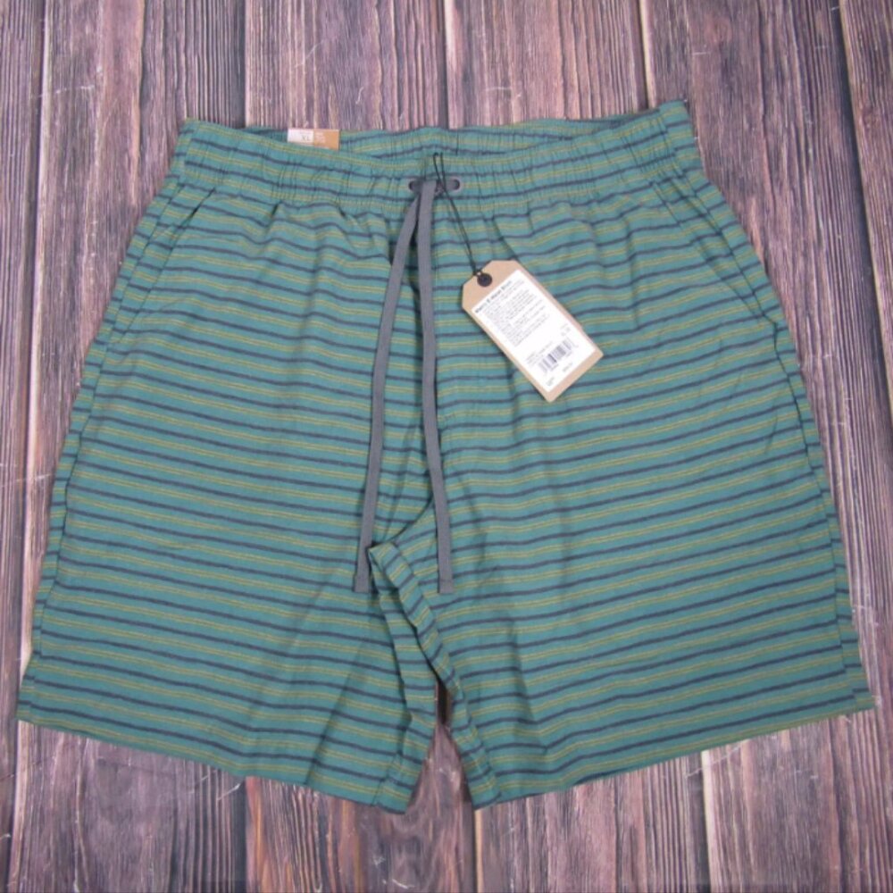 PraNa NEW NWT Mens XL 8" Board Shorts Metric E-Waist Cove Blue Striped UPF 50+ - Picture 2 of 5